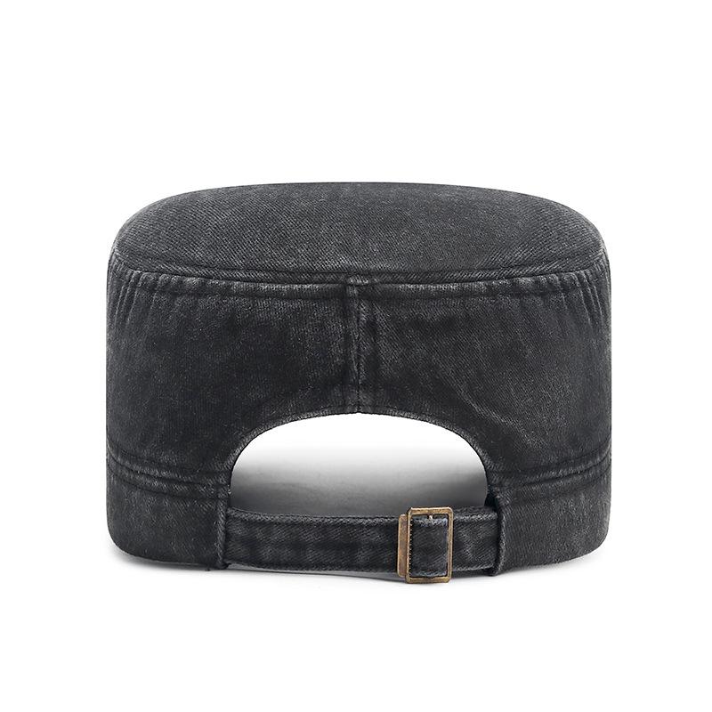 Men's Washed Faded Duckbill Cap - Flat Top Sunshade for Spring & Autumn