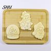 Christmas Cookie Mold Snowball Snowman Santa Claus Shaped Cutting Classic Design Festive DIY Biscuit for Holiday Party Baking Tool