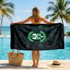 Asciugamano da Spiaggia Hibernian FC Asciugatura Rapida Microfibra Assorbente Portatile da Viaggio per Nuoto