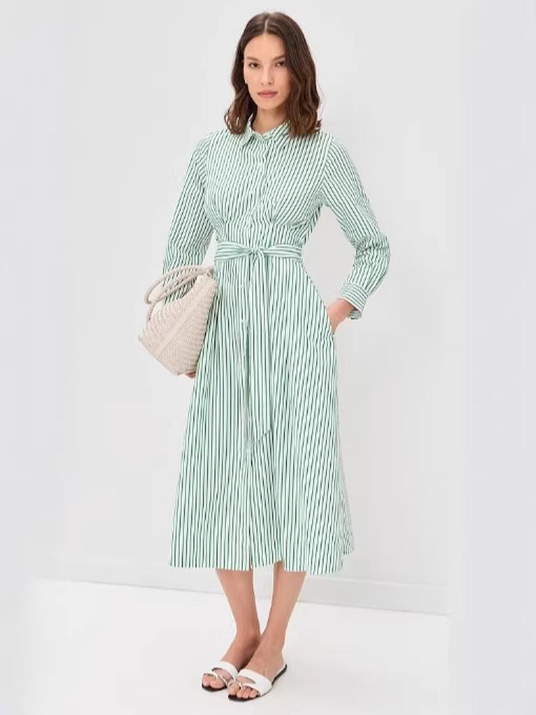 New TK Style Striped Cardigan Fashion Women's Dress