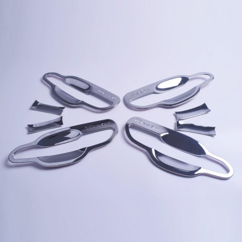 Dla Hyundai Tucson 2015 2016 2017 2018 Nowa chromowana osłona miski klamki drzwi samochodu Naklejki Akcesoria do stylizacji samochodów