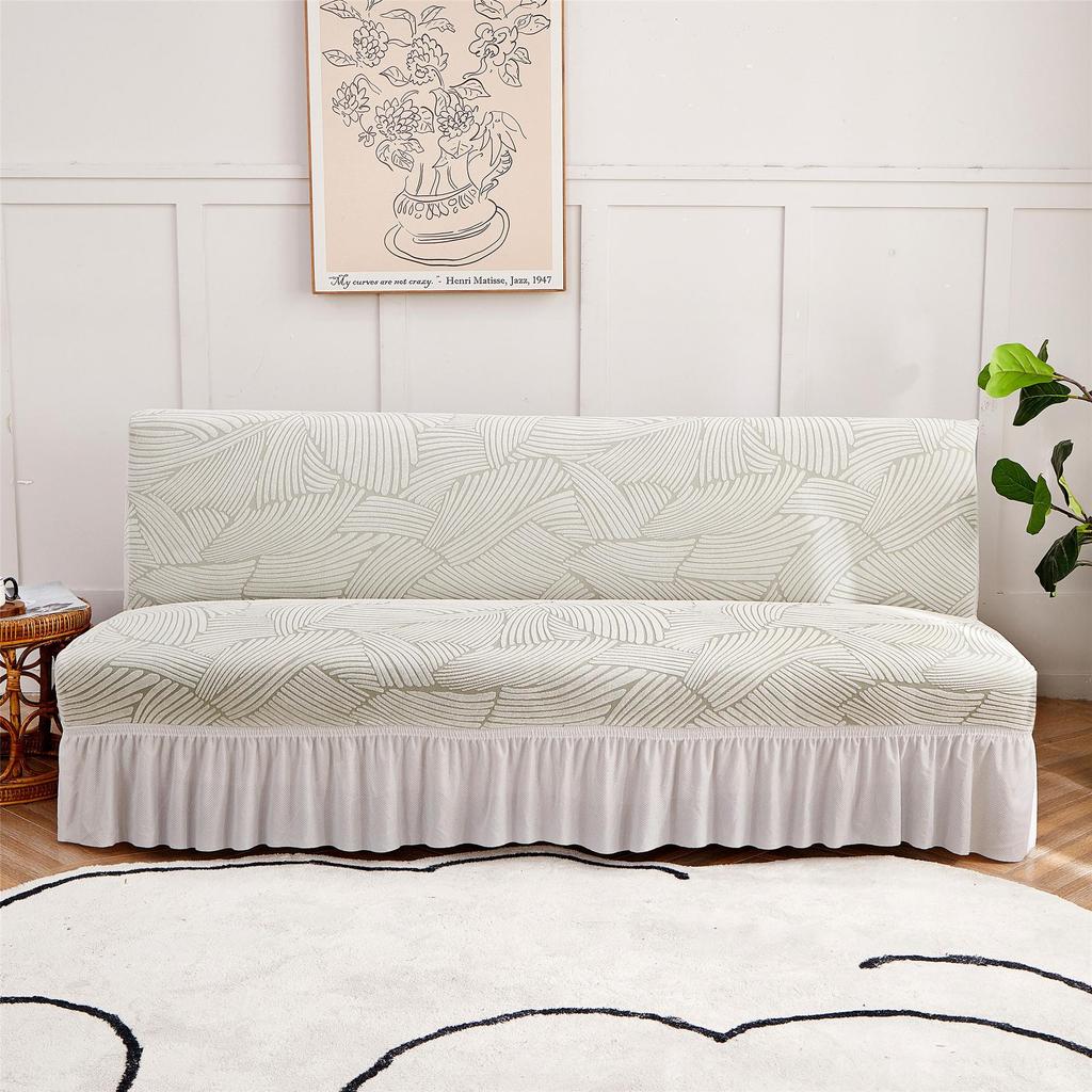 Amazon English Version Armless Sofa Bed Skirt Cationic Winter Thickened Sofa Cover