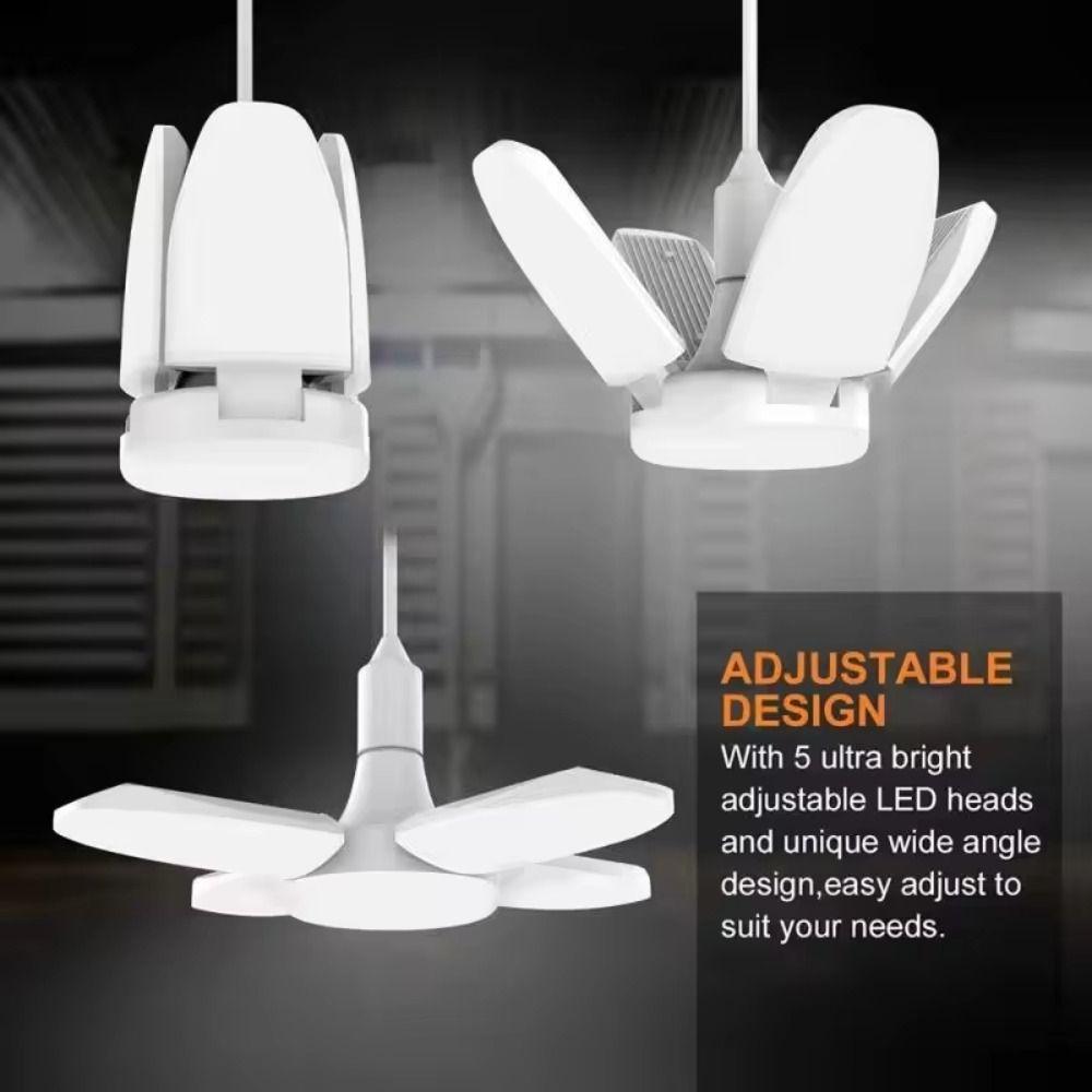 White Light E27 LED Bulb Energy Saving Foldable LED Bulb Fan Shape LED Bulb  Living Room Lighting