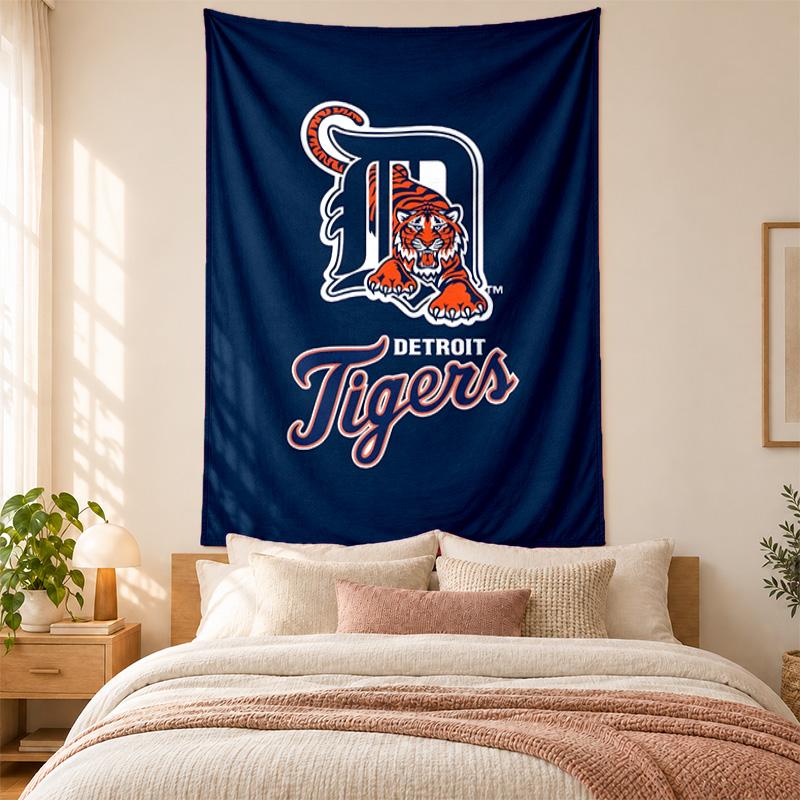 Detroit Tigers Tapestry Highquality for Decorating Living Room Bedroom Dorm Walls Ideal As Bedroom Wallart Orholiday Gift