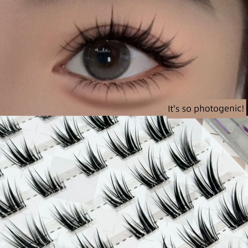 

So Photogenic! New Technology... Glue-Free Soft Stem Su Daji Fox-Style Big Princess Manga False Eyelashes, Large Capacity Adhesive Style Big Princess 3-Row [Single Box]