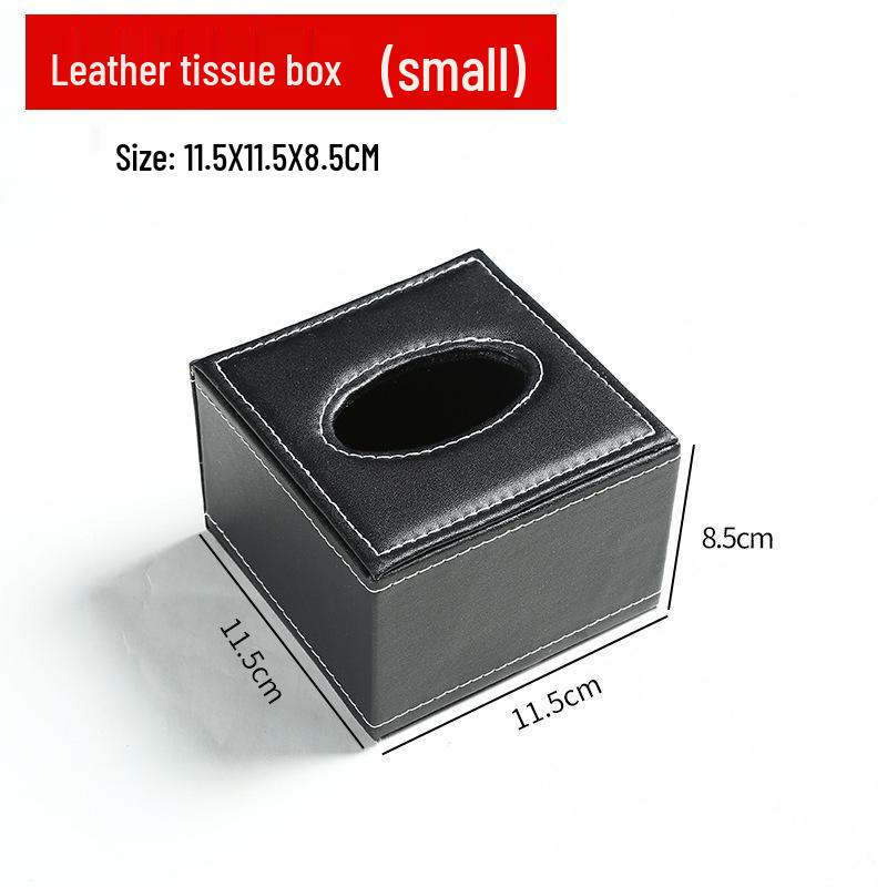 Modern Leather Tissue Box for Living Room & Coffee Table, Personalized with Logo