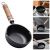 11/13cm Cast Iron Mini Egg Frying Pan Nonstick Household Frying Pan Wood Handle Steak Auxiliary Food Pan Hot Oil Pan for Cooking