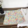 Damen Sommer Floral Aquarell Druck Hohe Taille A-Linie Mini Freizeitrock