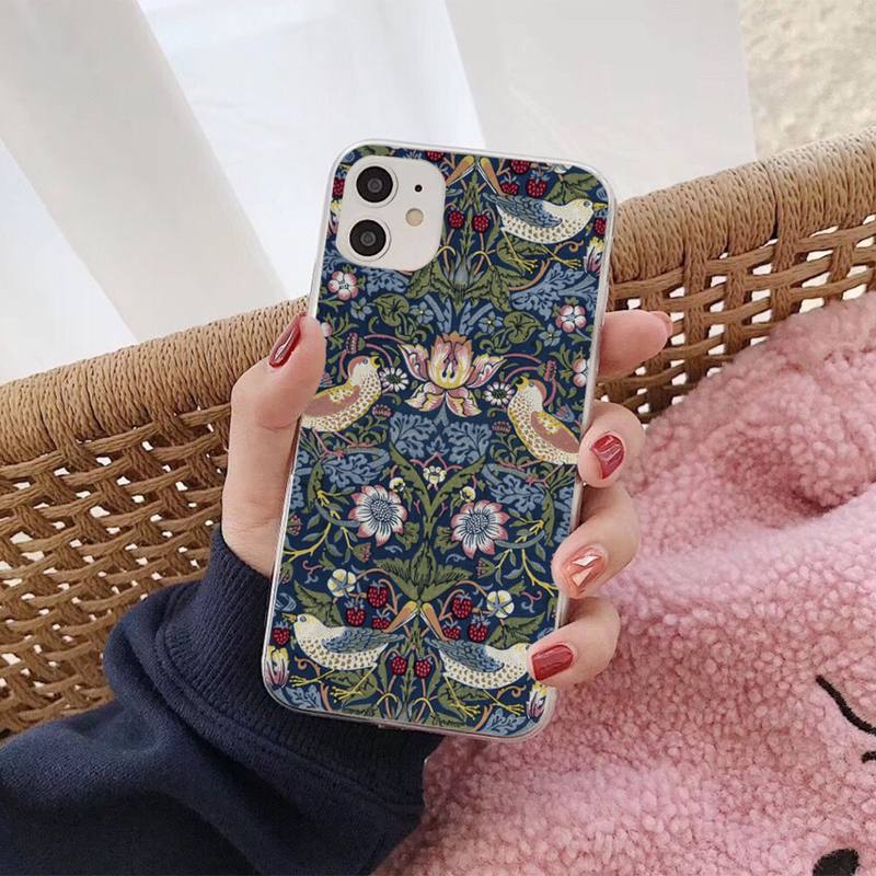 

Чехол для телефона MaiYaCa William Morris Strawberry Thief для iPhone 11 12 13 mini pro XS MAX 8 7 6 6S Plus X 5S SE 2020 XR iphone 13