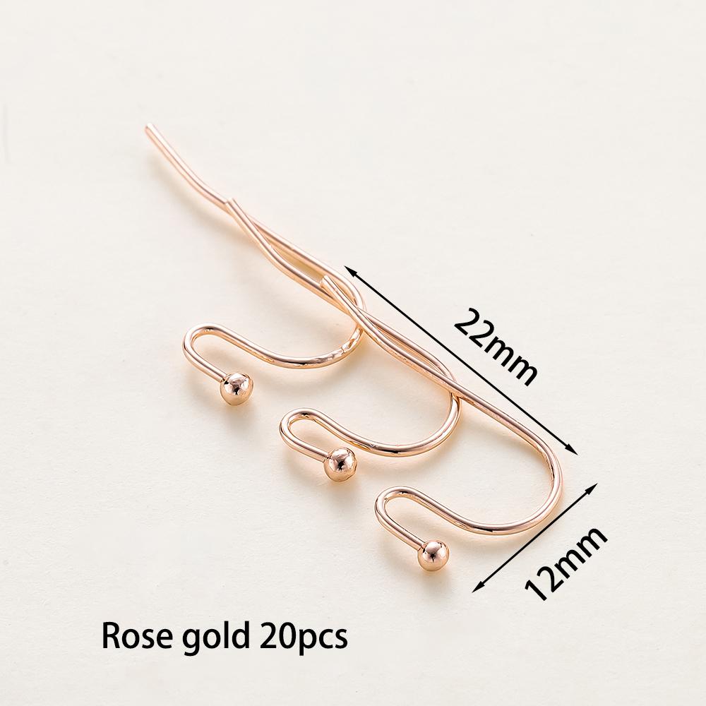 20 Stück/Los 6 Stile 14K 18K Vergoldete Ohrhaken mit Ohrbügel Ohrhaken Ohrringverschlüsse Zubehör für DIY Schmuckherstellung