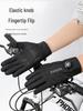 Warme Winter-Fahrrad-Touchscreen-Handschuhe für Herren - Samtgefüttert, Winddicht, Wasserdicht, für Outdoor-E-Bike Kälteschutz.