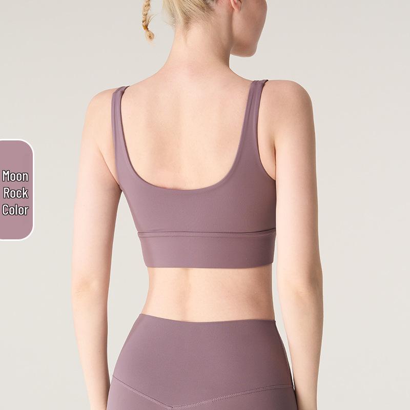 

Спортивный бюстгальтер для йоги с глубоким V-образным вырезом на спине и двусторонним эффектом «обнажённой кожи» S