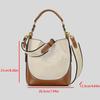 Damen Große Kapazität Breiter Schultergurt Schulterhandtasche Canvas Crossbody Tote Bundle Bucket Bag