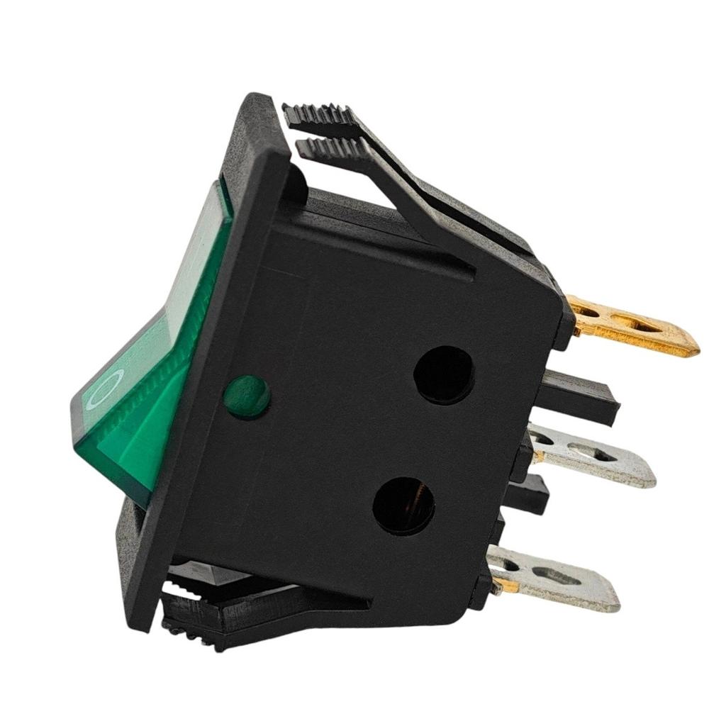 3 Pcs On/Off Switch, Latching Button LED 12V Green Off-Road