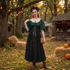 Damen schulterfreies Vintage-Kleid mit voller Glockenrock für Halloween-Kostüm