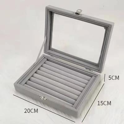 Jewelry Storage Box Earring Ring Necklace Organizers Storage Transparent Jewlery Holder Display Box for Jewelry Classification