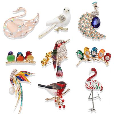 Autumn And Winter Coat Suit Accessories Temperament Elegant Bird Woodpecker Brooch Brooch High-End Brooch