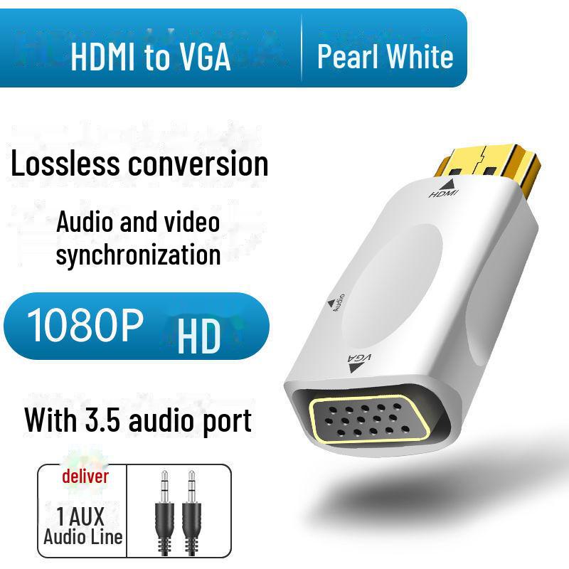 Yushuo HDMI To VGA Converter Cable for Laptops, TVs, and Projectors