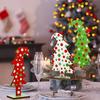 3Pcs/Set Wooden Mini Christmas Tree Ornament Rustic Xmas Tree Table Sign Home Office Holiday Party Desktop Decoration Ornament