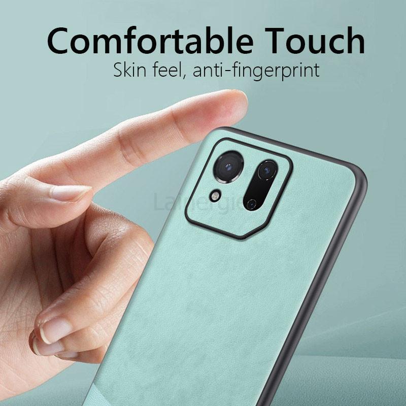 Simple Plain Skin Leather Soft ShockProof Back Cover Case For ROG Phone 9 Pro 5G Phone Cases Fundas