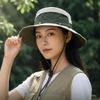 Color Blocking Sun Protection Bucket Hat Big Brim Adjustable Sunscreen Fisherman Hat Korean Style Quick Drying Sun Hat Women