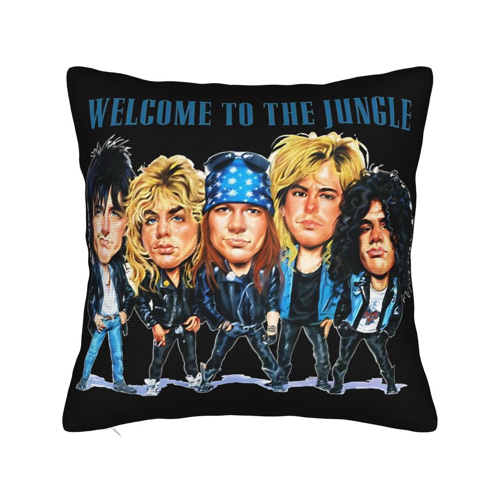 GunsNRoses Was Here rock metal band Pillowcase Merch Printing Cushion Cover  Throw Pillow Cover Home Decor Zipper Multi Size