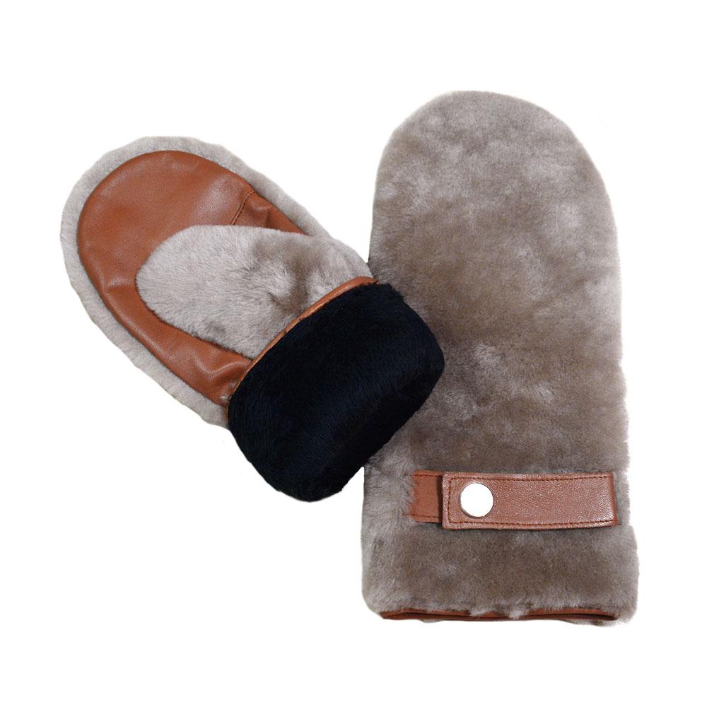 High Quality Leather Mittens for Men Customized Winter Fur Sheepskin Leather Winter Mittens for Adults Gloves Women's Gloves