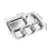 Dinner Plates Staff Fast Food Plates Canteens Divided Portable Platters Thickened Fast Food Box Stainless Steel Material