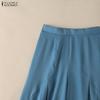 ZANZEA Women Casual Elastic Waist Loose Long Pants
