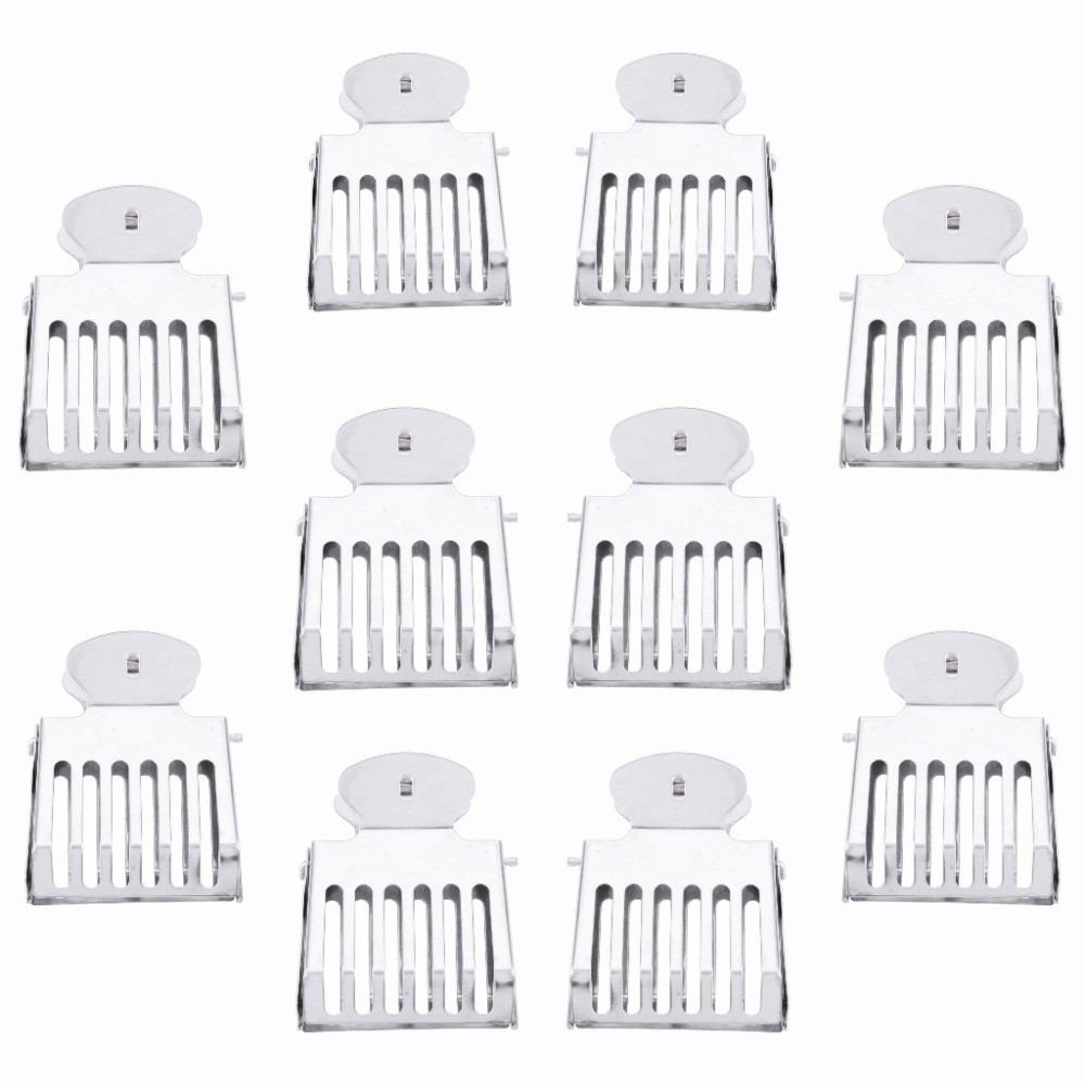 

10Pcs Stainless Steel Queen Bee Clip Silver Queen Bee Cage Easy to Use Queen Bee Catcher Beekeeper 10Pcs