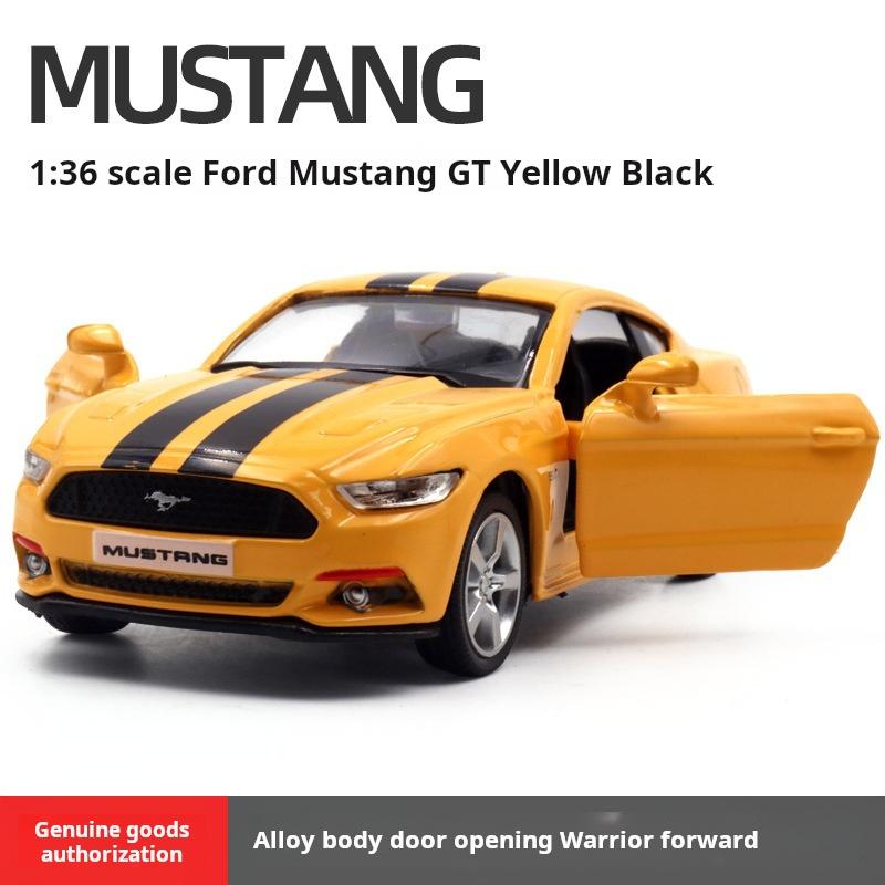 

1:36 American Super Car 2015 Ford Mustang GT Simulation Exquisite Diecasts & Toy Vehicles RMZ city Alloy Collection Model 5 Inch жёлтый