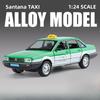 1/24 Santana Taxi Alloy Model Collection Living Room Car Decoration Toys Gifts