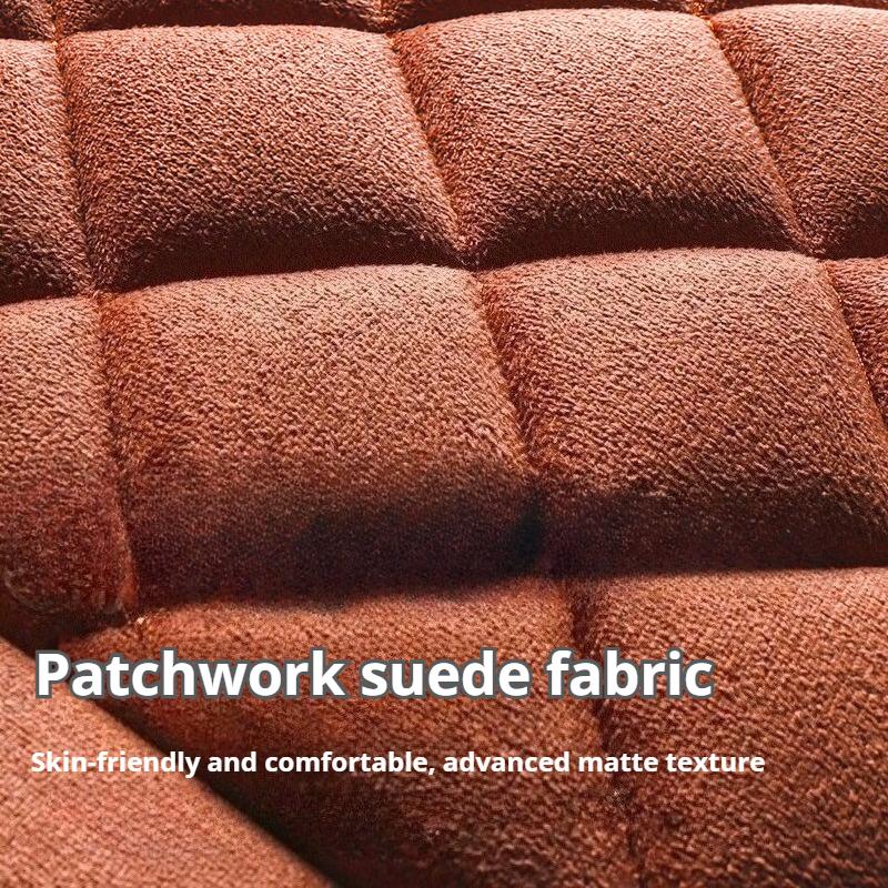 Premium 5-Seat Full-Cover Car Seat Covers - Suede Fabric & Soft Napa Leather, Durable Skin-Friendly Fit for Sedan/SUV/Truck