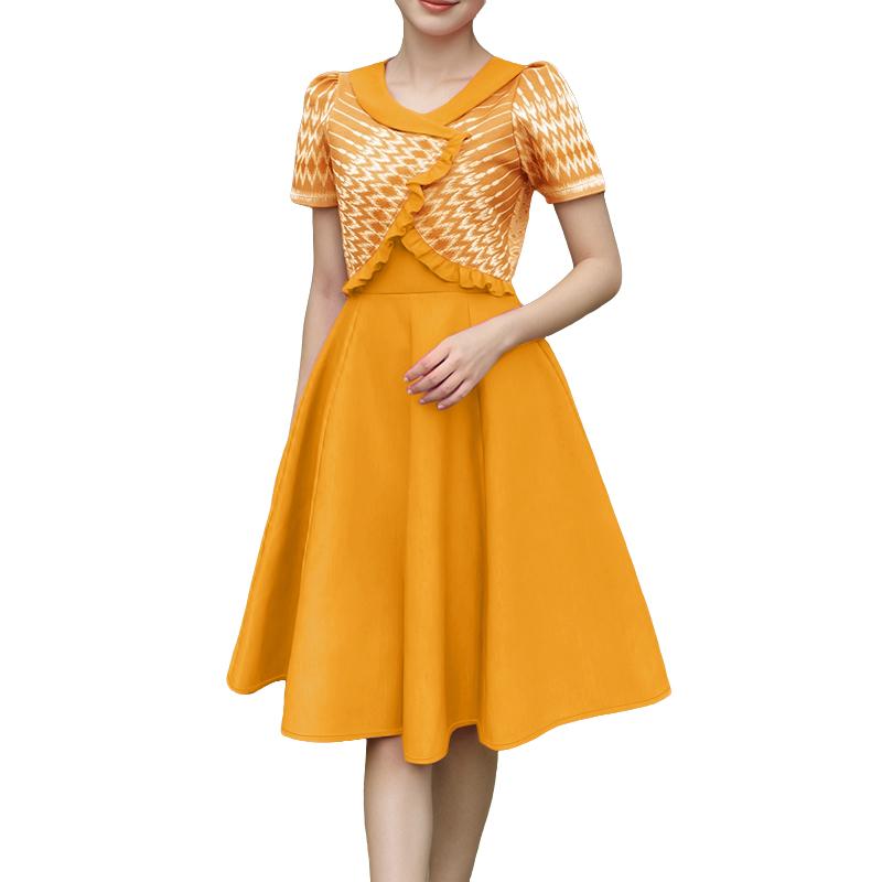 ZANZEA Women Casual V-Neck Summer Short Sleeve Print Dress