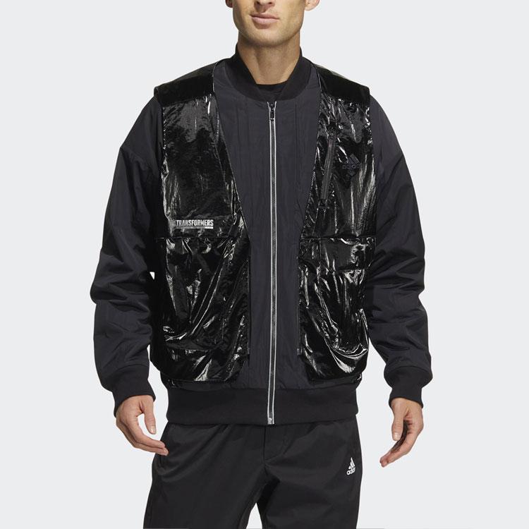 Adidas X Transformers Spring Festival Special Edition 2-in-1 Vest And Jacket Men Outerwear Black HM7466