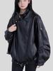 Retro Stand Collar Motorcycle PU Leather Jacket - Autumn/Winter Hong Kong Style, Loose and Versatile Outerwear