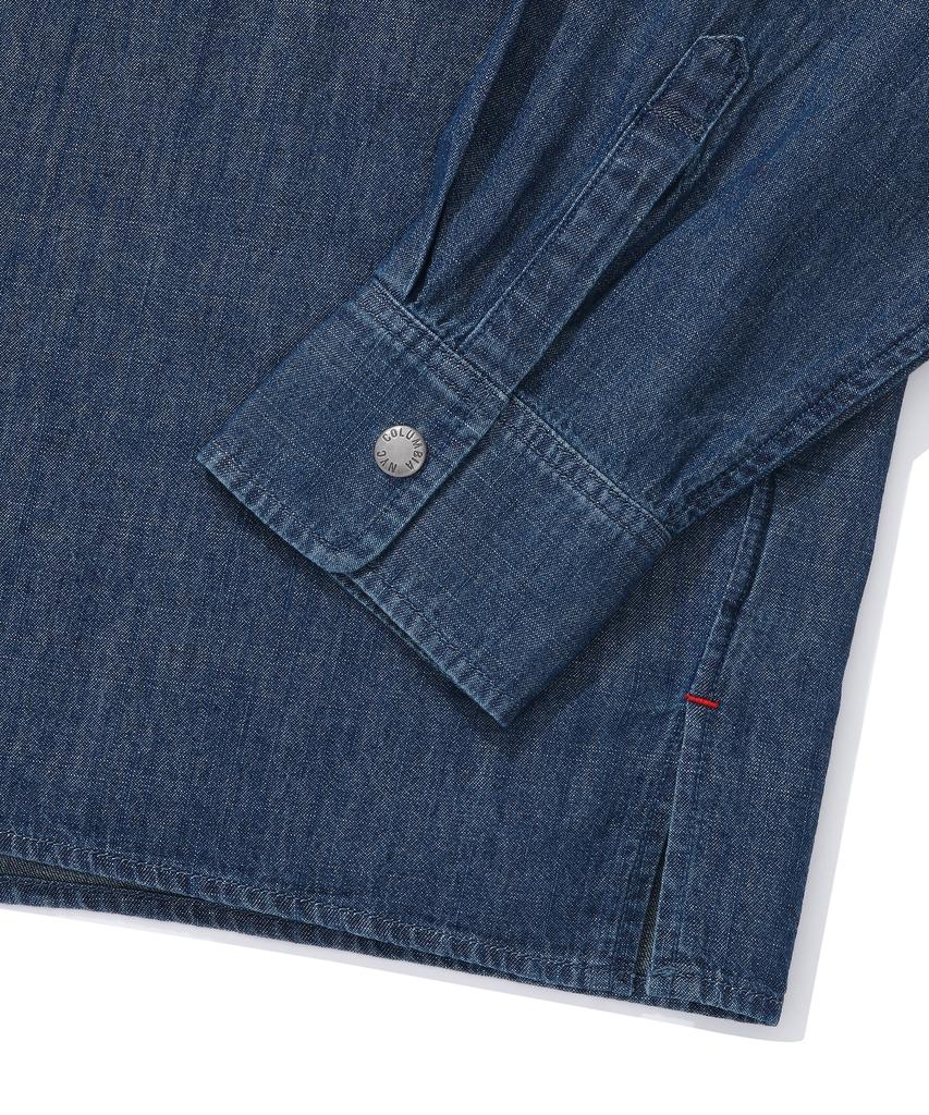 COLUMBIA UNIVERSITY Sl-Label Big Pocket Denim Shirts Midnight Denim