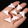 5Pcs, White Natural Shell Pendant, Fashion Handmade Fish Tail Shells Charms, 1.7×2.3cm, for DIY Necklace Accessories, Creative Jewellery Making