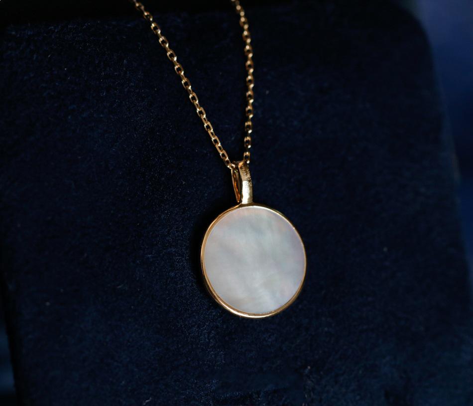 Starry River S925 Silver & 14K Gold-Plated Necklace with Zircon, Mother-of-Pearl, Sapphire, Star & Moon Pendant