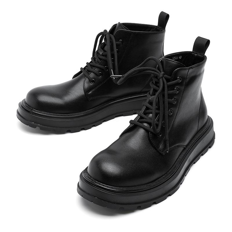 Martin boots men's British style new commuter versatile high-top leather shoes platform-soled medium-help tooling boots 22726-R