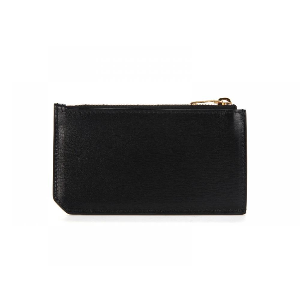 Saint Laurent Tiny Monogram Gold Zip Card Wallet 629899 02g0w