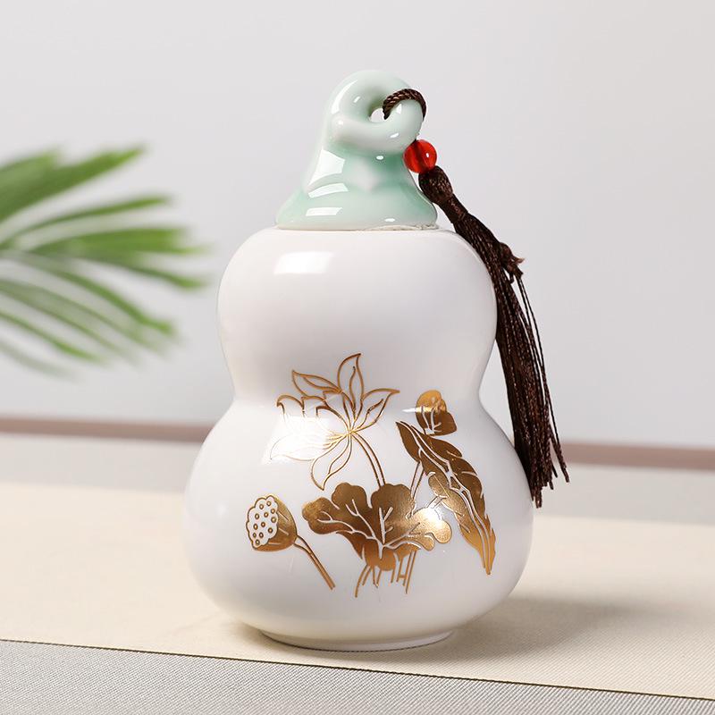 Glücksbringende Keramik-Kürbis-Ornament für die Heimdekoration
