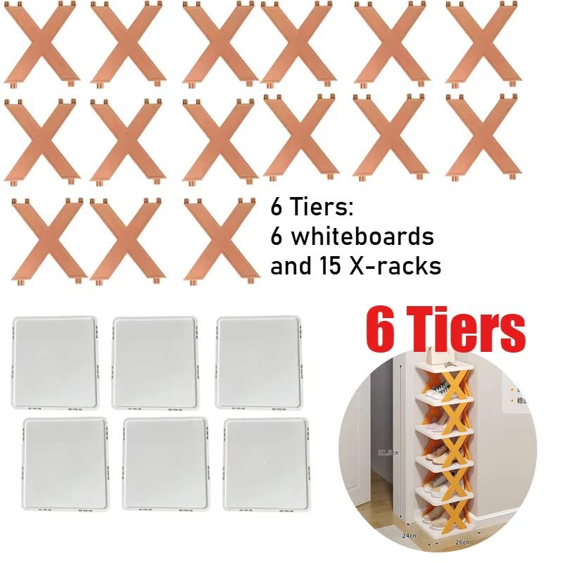 Stackable Shoe Rack Multi Layer Shoes Storage Organizer Removable Space Saving Shoes Shelf Plastic Shoes Cabinets Home Supplies