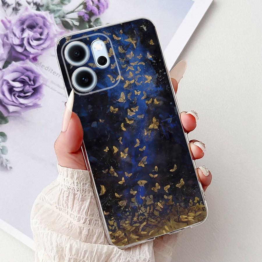 Phone Case For OPPO Reno14 F 5G Capa Soft Silicone New Flower Protective Back Cover For Oppo Reno 14F 14 F CPH2743 Fundas Coque