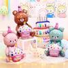 1PCS 31IN Cute Pink Bear Holding Cake Shaped Aluminum Balloon Birthday Party Decoration Aluminum Film Balloon Birthday Gift Ball