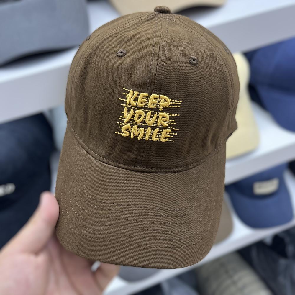 New High quality Pure Cotton Baseball Cap for Female Student Couples Bent Brim Sports Hat Korean Style Versatile Baseball Cap for Men