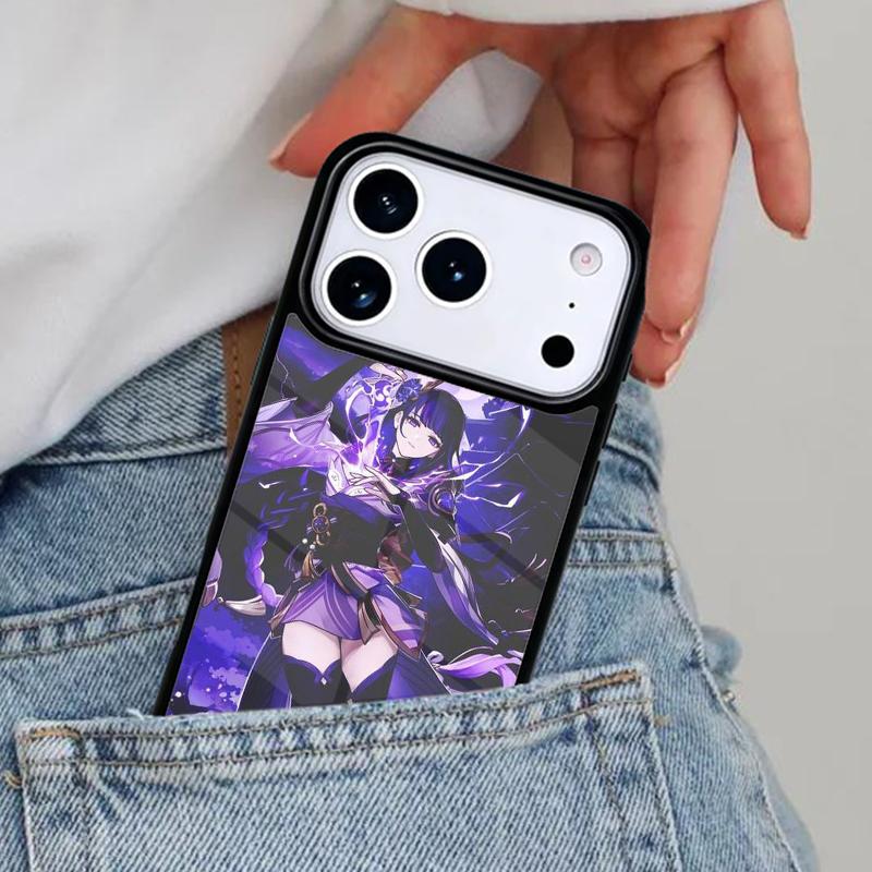 Genshin Impact Raiden Shogun Phone Case for iPhone 16e 15 14 13 12 17 Pro Max Plus Air 17pro Cover Coque