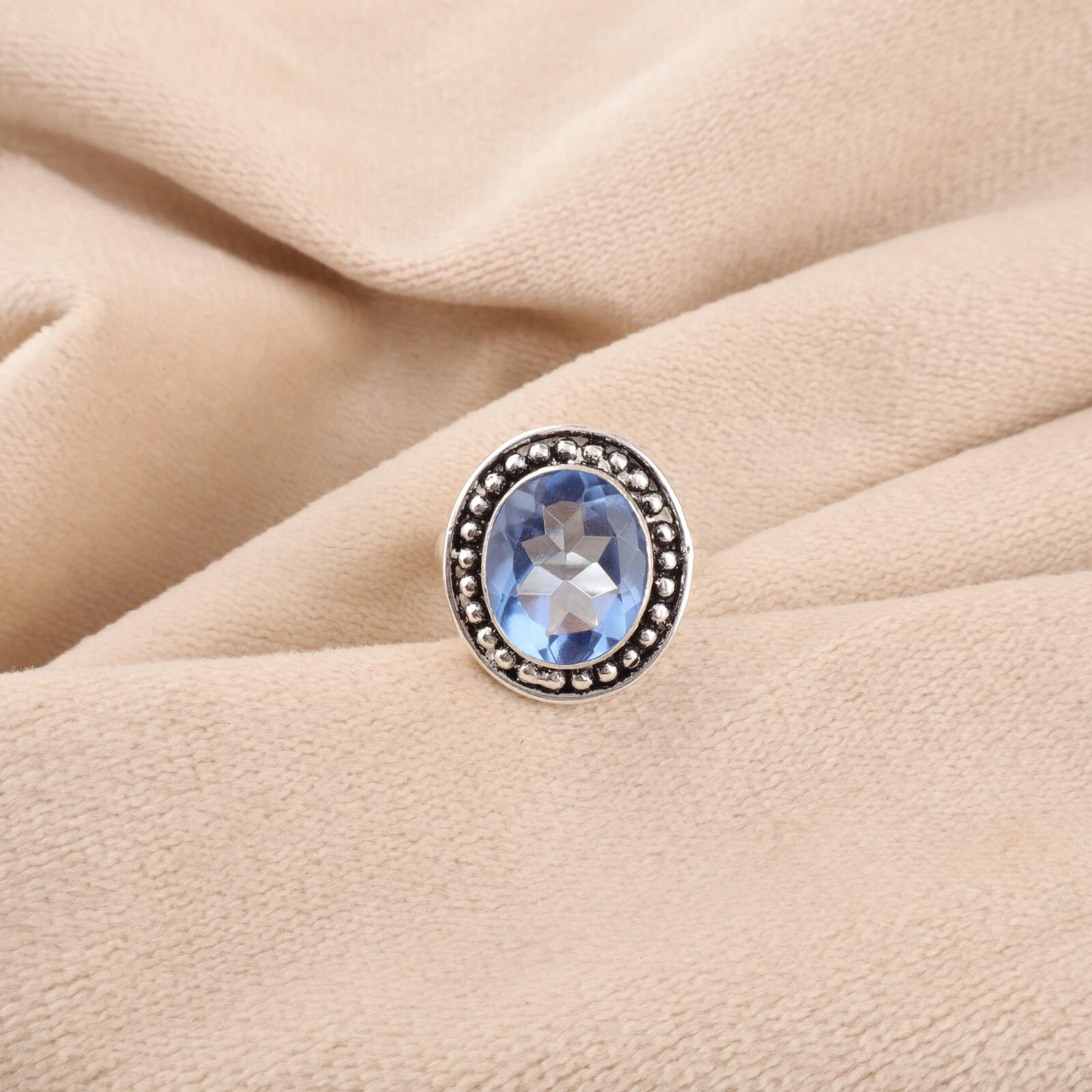 

Танзанит Драгоценный камень Ювелирные изделия из стерлингового серебра 925 пробы Ручной работы Кольцо Подарок для девушки RR-62-5 13