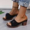 New Women's Shoes Spring and Summer New Thick Heels Beach Slippers Women