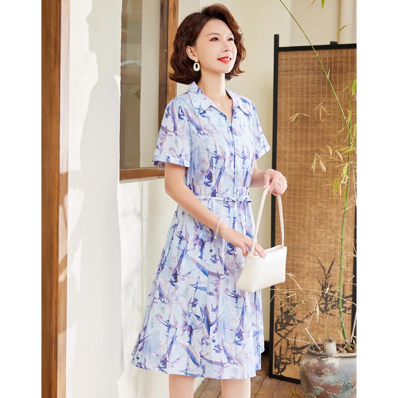 Pastell Floral Print A-Line Midi Dress
